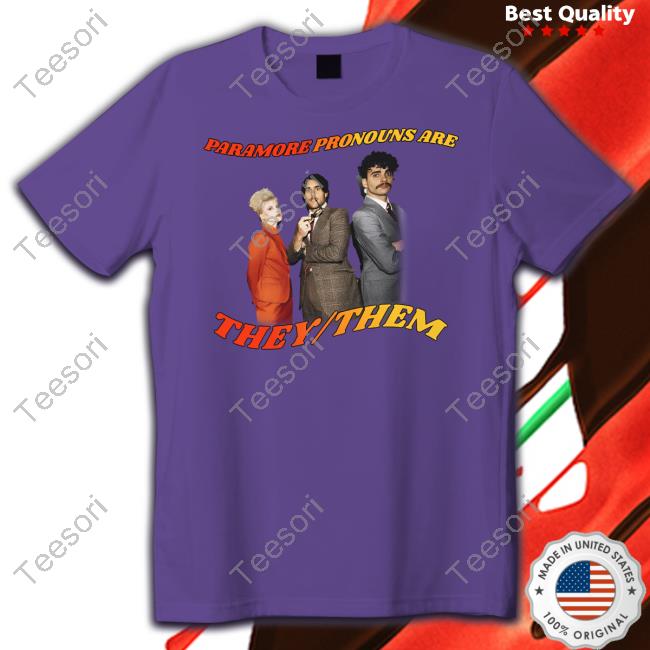 Paramore Pronouns Are They Them Tee Shirts Paramore Pronouns Are They Them Tee Shirts