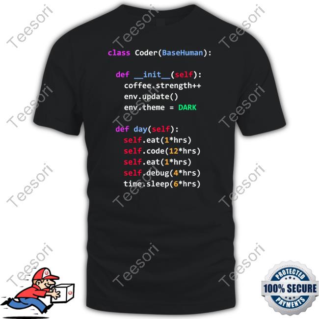Coding Class Coder Basehuman Def Init Self Coffee Strength T Shirt Coding Class Coder Basehuman Def Init Self Coffee Strength T Shirt