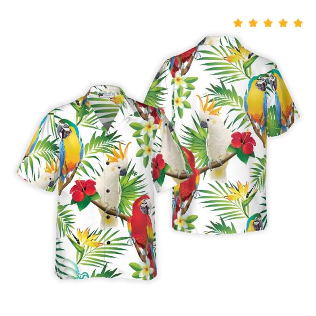 Cockatoo In The Tropical Forest Parrot Shirt Hawaiian Shirt Cockatoo In The Tropical Forest Parrot Shirt Hawaiian Shirt